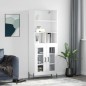 vidaXL Highboard Hochglanz-Weiß 69,5x34x180 cm Holzwerkstoff vidaXL Highboard Hochglanz-Weiß 69,5x34x180 cm Holzwerkstoff