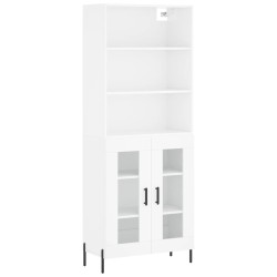 vidaXL Highboard Hochglanz-Weiß 69,5x34x180 cm Holzwerkstoff