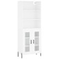vidaXL Highboard Hochglanz-Weiß 69,5x34x180 cm Holzwerkstoff vidaXL Highboard Hochglanz-Weiß 69,5x34x180 cm Holzwerkstoff
