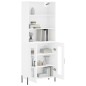 vidaXL Highboard Hochglanz-Weiß 69,5x34x180 cm Holzwerkstoff vidaXL Highboard Hochglanz-Weiß 69,5x34x180 cm Holzwerkstoff