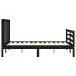 vidaXL Massivholzbett mit Kopfteil Schwarz 120x200 cm vidaXL Massivholzbett mit Kopfteil Schwarz 120x200 cm
