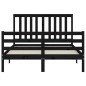 vidaXL Massivholzbett mit Kopfteil Schwarz 140x190 cm vidaXL Massivholzbett mit Kopfteil Schwarz 140x190 cm