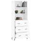 vidaXL Highboard Hochglanz-Weiß 69,5x34x180 cm Holzwerkstoff vidaXL Highboard Hochglanz-Weiß 69,5x34x180 cm Holzwerkstoff