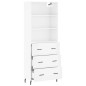 vidaXL Highboard Hochglanz-Weiß 69,5x34x180 cm Holzwerkstoff vidaXL Highboard Hochglanz-Weiß 69,5x34x180 cm Holzwerkstoff