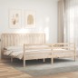 vidaXL Massivholzbett mit Kopfteil 200x200 cm vidaXL Massivholzbett mit Kopfteil 200x200 cm
