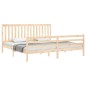 vidaXL Massivholzbett mit Kopfteil 200x200 cm vidaXL Massivholzbett mit Kopfteil 200x200 cm