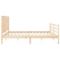 vidaXL Massivholzbett mit Kopfteil 200x200 cm vidaXL Massivholzbett mit Kopfteil 200x200 cm
