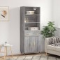 vidaXL Highboard Grau Sonoma 69,5x34x180 cm Holzwerkstoff vidaXL Highboard Grau Sonoma 69,5x34x180 cm Holzwerkstoff