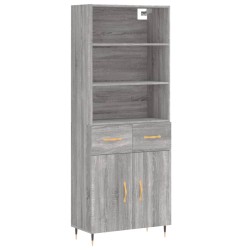 vidaXL Highboard Grau Sonoma 69,5x34x180 cm Holzwerkstoff