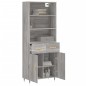vidaXL Highboard Grau Sonoma 69,5x34x180 cm Holzwerkstoff vidaXL Highboard Grau Sonoma 69,5x34x180 cm Holzwerkstoff
