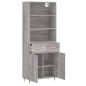 vidaXL Highboard Grau Sonoma 69,5x34x180 cm Holzwerkstoff vidaXL Highboard Grau Sonoma 69,5x34x180 cm Holzwerkstoff