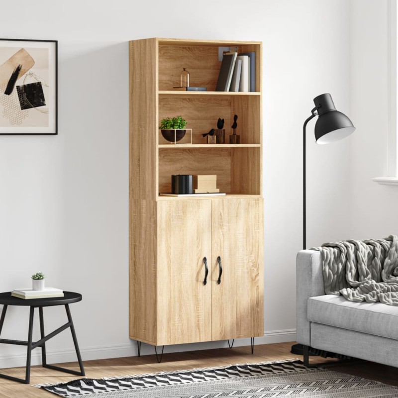 vidaXL Highboard Sonoma-Eiche 69,5x34x180 cm Holzwerkstoff vidaXL Highboard Sonoma-Eiche 69,5x34x180 cm Holzwerkstoff