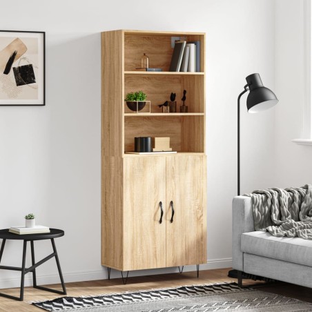 vidaXL Highboard Sonoma-Eiche 69,5x34x180 cm Holzwerkstoff