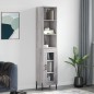 vidaXL Highboard Grau Sonoma 34,5x34x180 cm Holzwerkstoff vidaXL Highboard Grau Sonoma 34,5x34x180 cm Holzwerkstoff