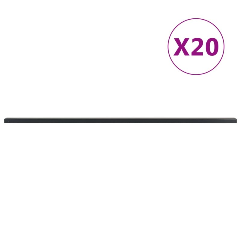 vidaXL Zaunpfosten 20 Stk. Grau 220 cm Stahl vidaXL Zaunpfosten 20 Stk. Grau 220 cm Stahl