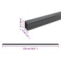 vidaXL Zaunpfosten 20 Stk. Grau 220 cm Stahl vidaXL Zaunpfosten 20 Stk. Grau 220 cm Stahl