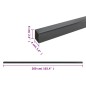 vidaXL Zaunpfosten 40 Stk. Grau 260 cm Stahl vidaXL Zaunpfosten 40 Stk. Grau 260 cm Stahl