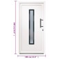 vidaXL Haustür Weiß 108x208 cm PVC vidaXL Haustür Weiß 108x208 cm PVC
