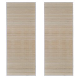 vidaXL Bambusteppiche 2 Stk. Rechteckig Natur 120x180 cm