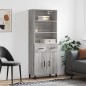 vidaXL Highboard Grau Sonoma 69,5x34x180 cm Holzwerkstoff vidaXL Highboard Grau Sonoma 69,5x34x180 cm Holzwerkstoff