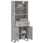 vidaXL Highboard Grau Sonoma 69,5x34x180 cm Holzwerkstoff vidaXL Highboard Grau Sonoma 69,5x34x180 cm Holzwerkstoff