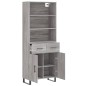 vidaXL Highboard Grau Sonoma 69,5x34x180 cm Holzwerkstoff vidaXL Highboard Grau Sonoma 69,5x34x180 cm Holzwerkstoff
