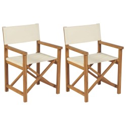 vidaXL Regiestühle 2 Stk. Klappbar Massivholz Teak