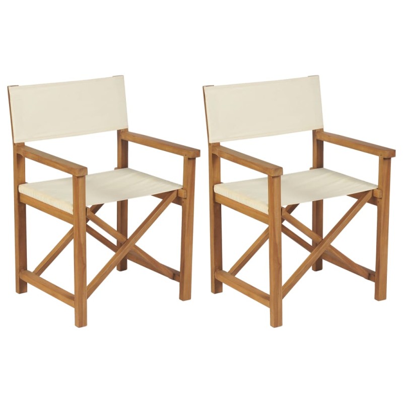 vidaXL Regiestühle 2 Stk. Klappbar Massivholz Teak vidaXL Regiestühle 2 Stk. Klappbar Massivholz Teak
