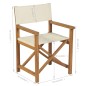 vidaXL Regiestühle 2 Stk. Klappbar Massivholz Teak vidaXL Regiestühle 2 Stk. Klappbar Massivholz Teak
