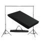 vidaXL Fotohintergrund-System 300 x 300 cm Schwarz vidaXL Fotohintergrund-System 300 x 300 cm Schwarz