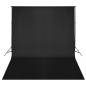 vidaXL Fotohintergrund-System 300 x 300 cm Schwarz vidaXL Fotohintergrund-System 300 x 300 cm Schwarz