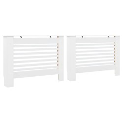vidaXL Heizkörperverkleidungen 2 Stk. Weiß 112 x 19 x 81,5 cm MDF