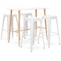 vidaXL 5-tlg. Bar-Set Weiß vidaXL 5-tlg. Bar-Set Weiß