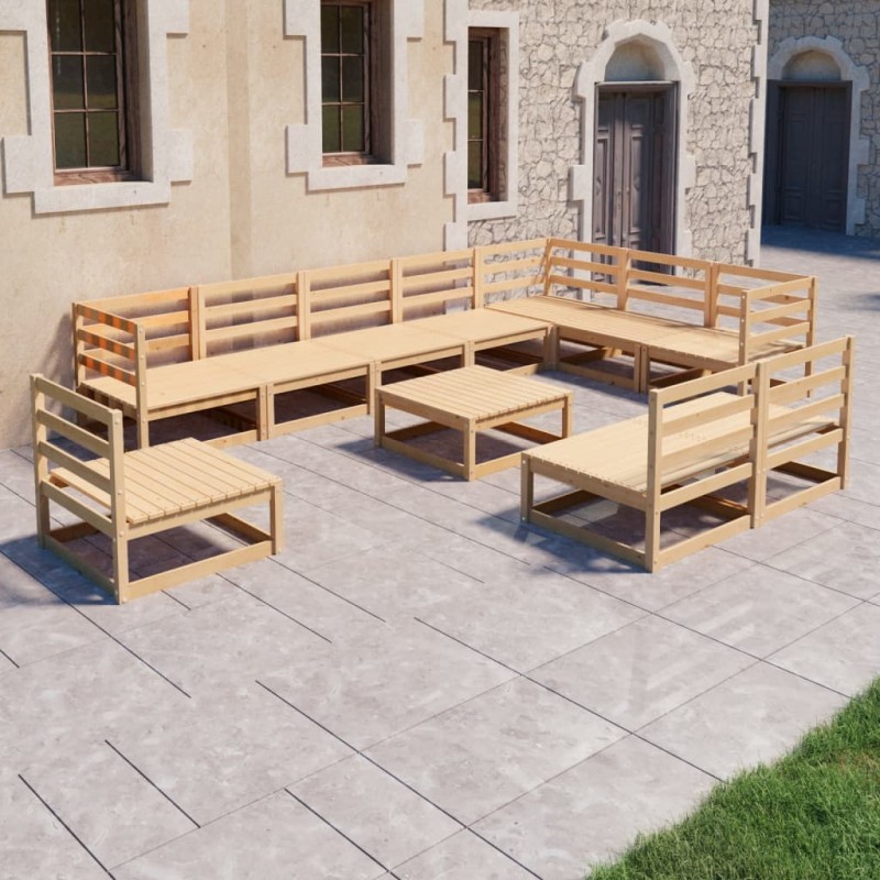 vidaXL 11-tlg. Garten-Lounge-Set Massivholz Kiefer vidaXL 11-tlg. Garten-Lounge-Set Massivholz Kiefer