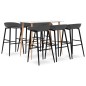 vidaXL 7-tlg. Bar-Set Weiß und Grau vidaXL 7-tlg. Bar-Set Weiß und Grau