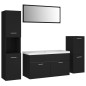vidaXL Badmöbel-Set Schwarz Holzwerkstoff vidaXL Badmöbel-Set Schwarz Holzwerkstoff