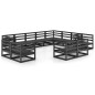 vidaXL 12-tlg. Garten-Lounge-Set Schwarz Massivholz Kiefer vidaXL 12-tlg. Garten-Lounge-Set Schwarz Massivholz Kiefer