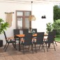 vidaXL 9-tlg. Garten-Essgruppe Schwarz und Braun vidaXL 9-tlg. Garten-Essgruppe Schwarz und Braun