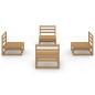 vidaXL 4-tlg. Garten-Lounge-Set Honigbraun Massivholz Kiefer vidaXL 4-tlg. Garten-Lounge-Set Honigbraun Massivholz Kiefer