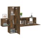 vidaXL 3-tlg. TV-Schrank-Set Räuchereiche Holzwerkstoff vidaXL 3-tlg. TV-Schrank-Set Räuchereiche Holzwerkstoff