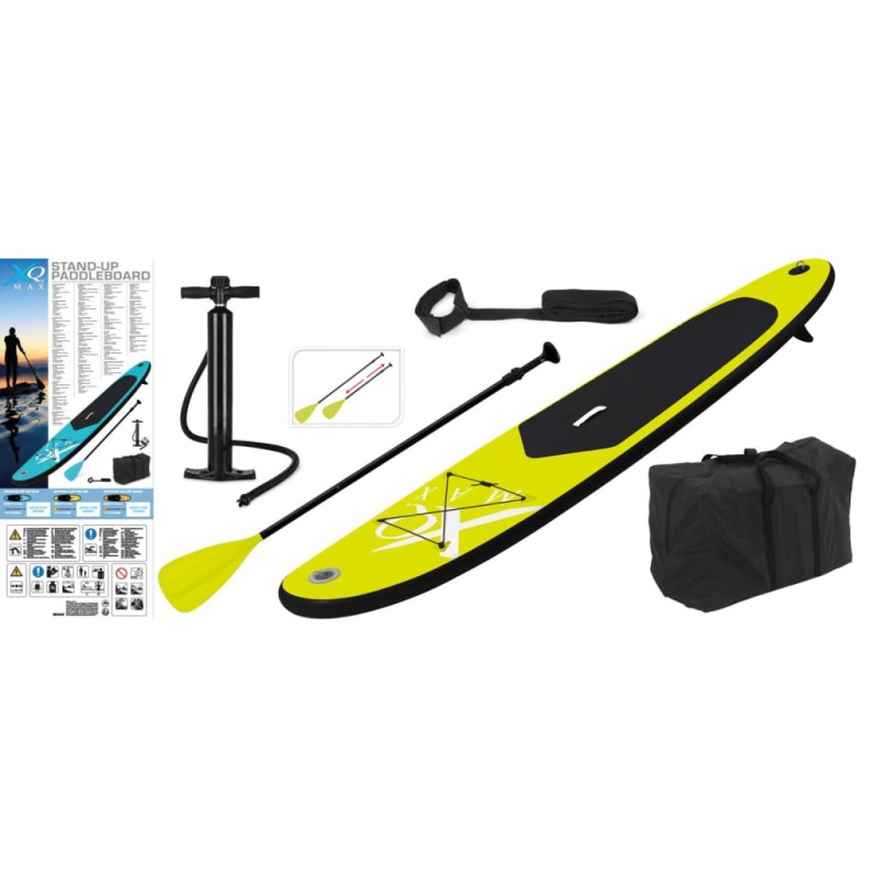 XQ Max Stand-up-Paddle-Board 285 cm Aufblasbar Limettengrün & Schwarz XQ Max Stand-up-Paddle-Board 285 cm Aufblasbar Limettengrün & Schwarz