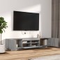 vidaXL 2-tlg. TV-Schrank-Set LED-Leuchten Grau Sonoma Holzwerkstoff vidaXL 2-tlg. TV-Schrank-Set LED-Leuchten Grau Sonoma Holzwerkstoff