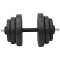 vidaXL Langhantel und Kurzhantel mit Gewichten 120 kg vidaXL Langhantel und Kurzhantel mit Gewichten 120 kg