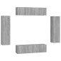 vidaXL 6-tlg. TV-Schrank-Set Grau Sonoma Holzwerkstoff vidaXL 6-tlg. TV-Schrank-Set Grau Sonoma Holzwerkstoff