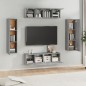 vidaXL 6-tlg. TV-Schrank-Set Grau Sonoma Holzwerkstoff vidaXL 6-tlg. TV-Schrank-Set Grau Sonoma Holzwerkstoff