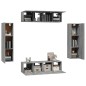 vidaXL 6-tlg. TV-Schrank-Set Grau Sonoma Holzwerkstoff vidaXL 6-tlg. TV-Schrank-Set Grau Sonoma Holzwerkstoff