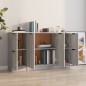 vidaXL Sideboards 3 Stk. Grau Sonoma Holzwerkstoff vidaXL Sideboards 3 Stk. Grau Sonoma Holzwerkstoff