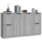 vidaXL Sideboards 3 Stk. Grau Sonoma Holzwerkstoff vidaXL Sideboards 3 Stk. Grau Sonoma Holzwerkstoff