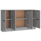vidaXL Sideboards 3 Stk. Grau Sonoma Holzwerkstoff vidaXL Sideboards 3 Stk. Grau Sonoma Holzwerkstoff