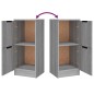 vidaXL Sideboards 3 Stk. Grau Sonoma Holzwerkstoff vidaXL Sideboards 3 Stk. Grau Sonoma Holzwerkstoff